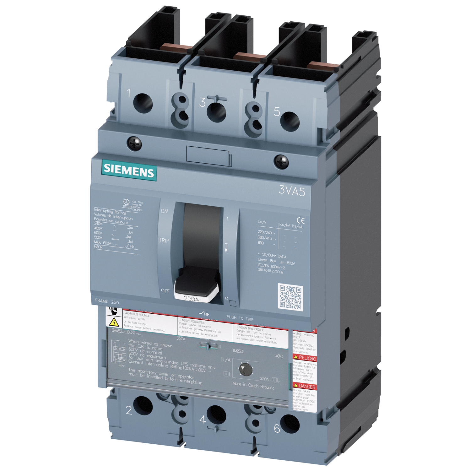 Siemens 3VA5220-1MH31-0AA0 SenMotor Protection Circuit Breaker