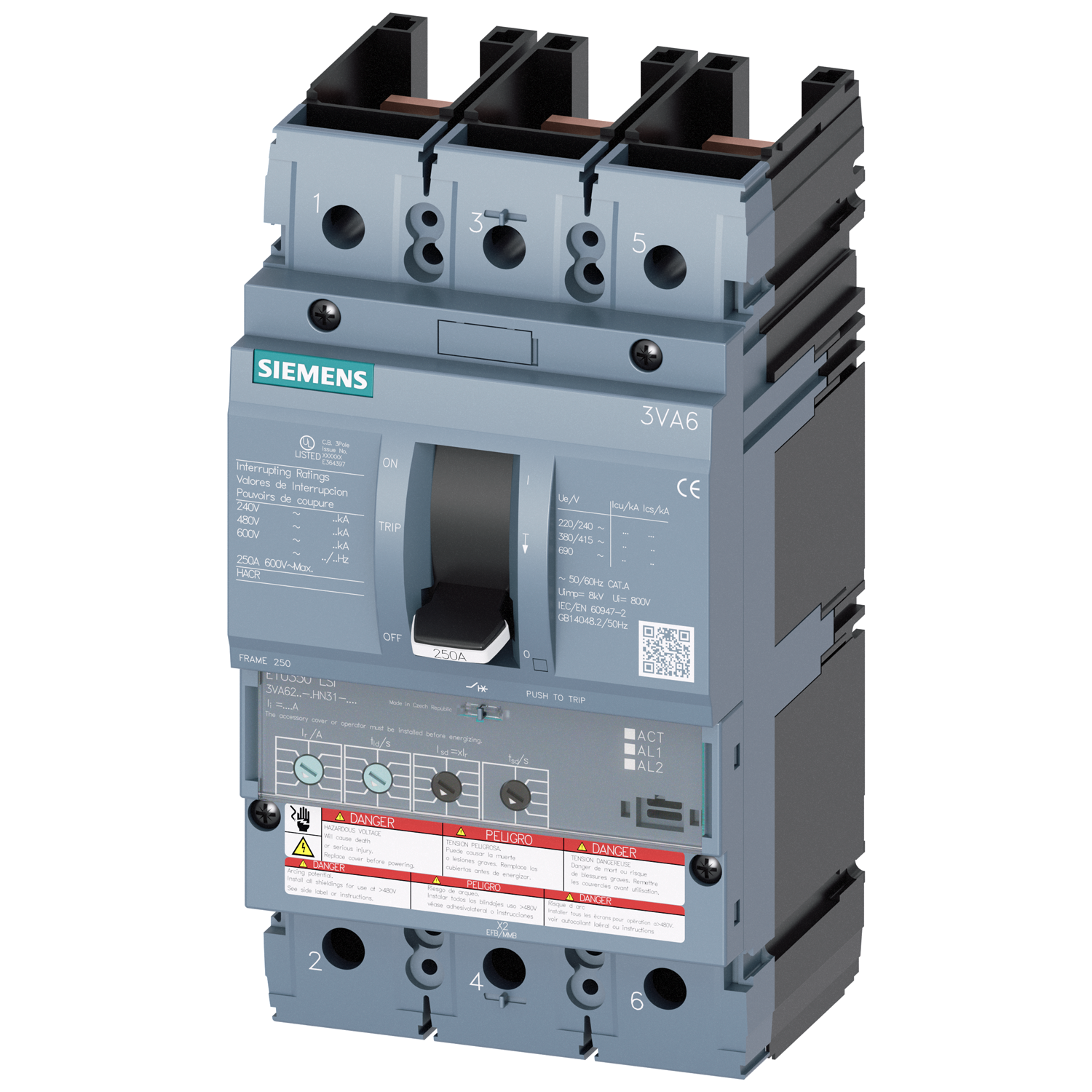 Siemens 3VA6225-5HN31-0AA0 Molded Case Circuit Breaker