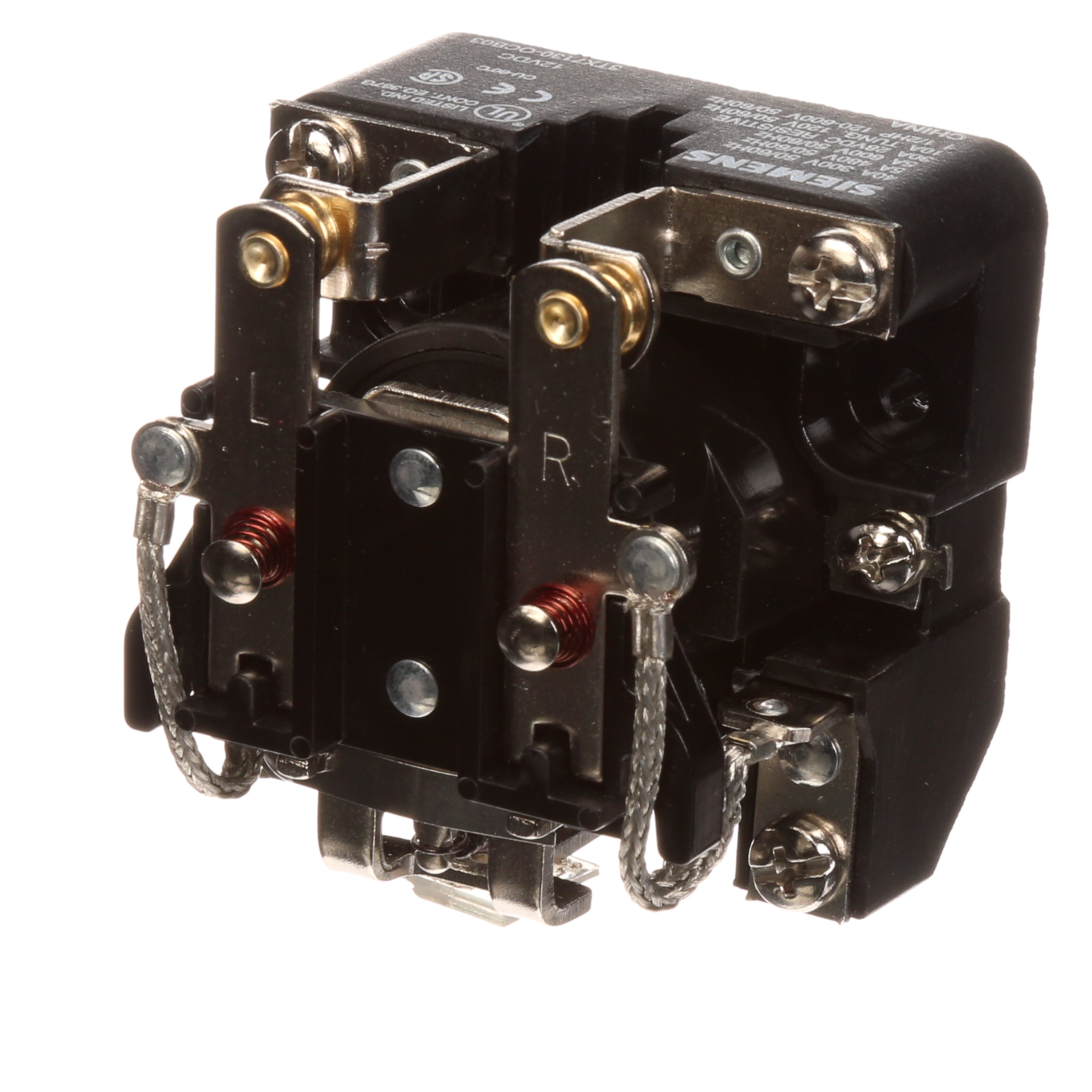 Open Power Relay Heavy Duty DPST-NO, 40A, 12VDC Optional Metal Cover 3TX7144-1M0