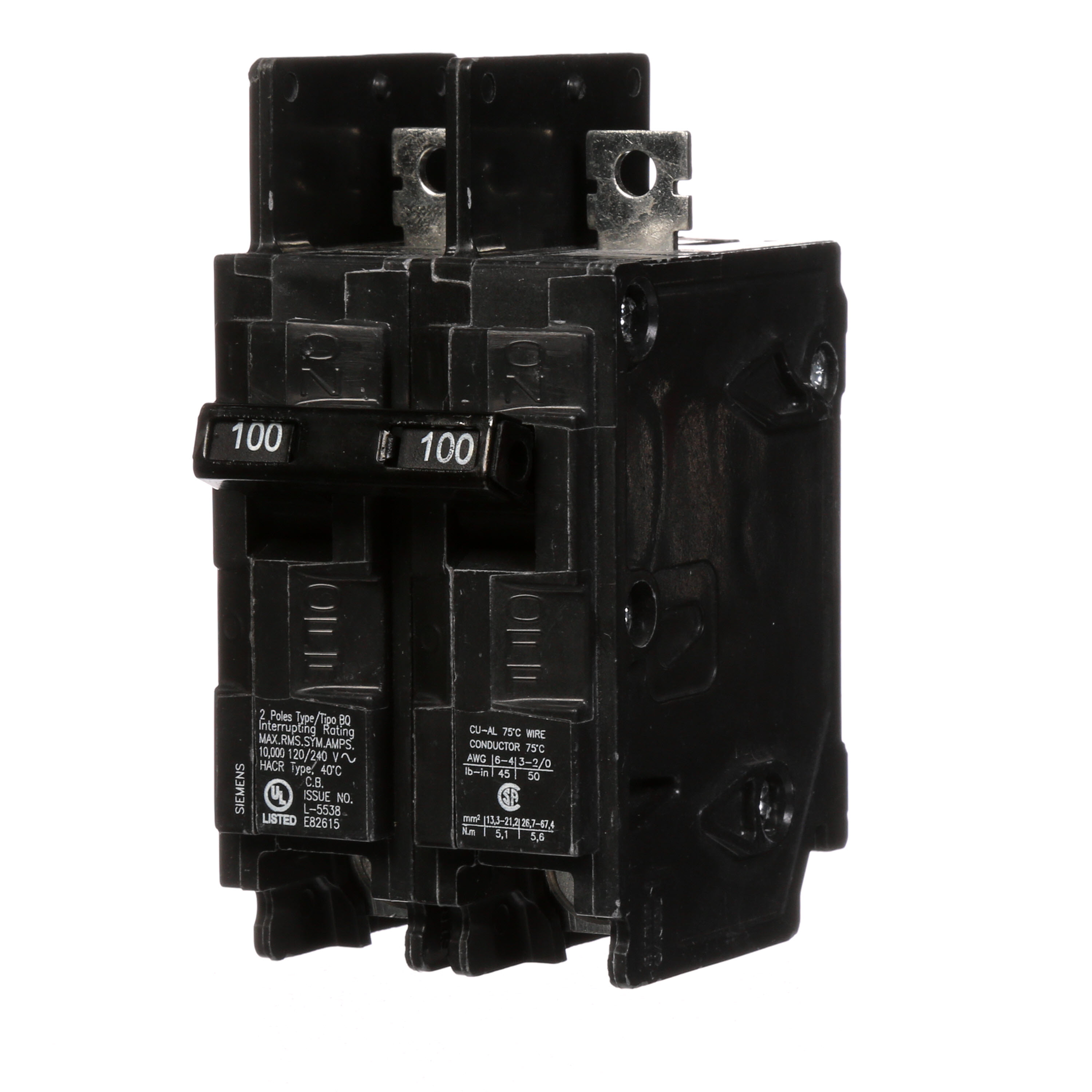 Siemens Mounting Plates for BQ Type 2-Pole Circuit Breakers 