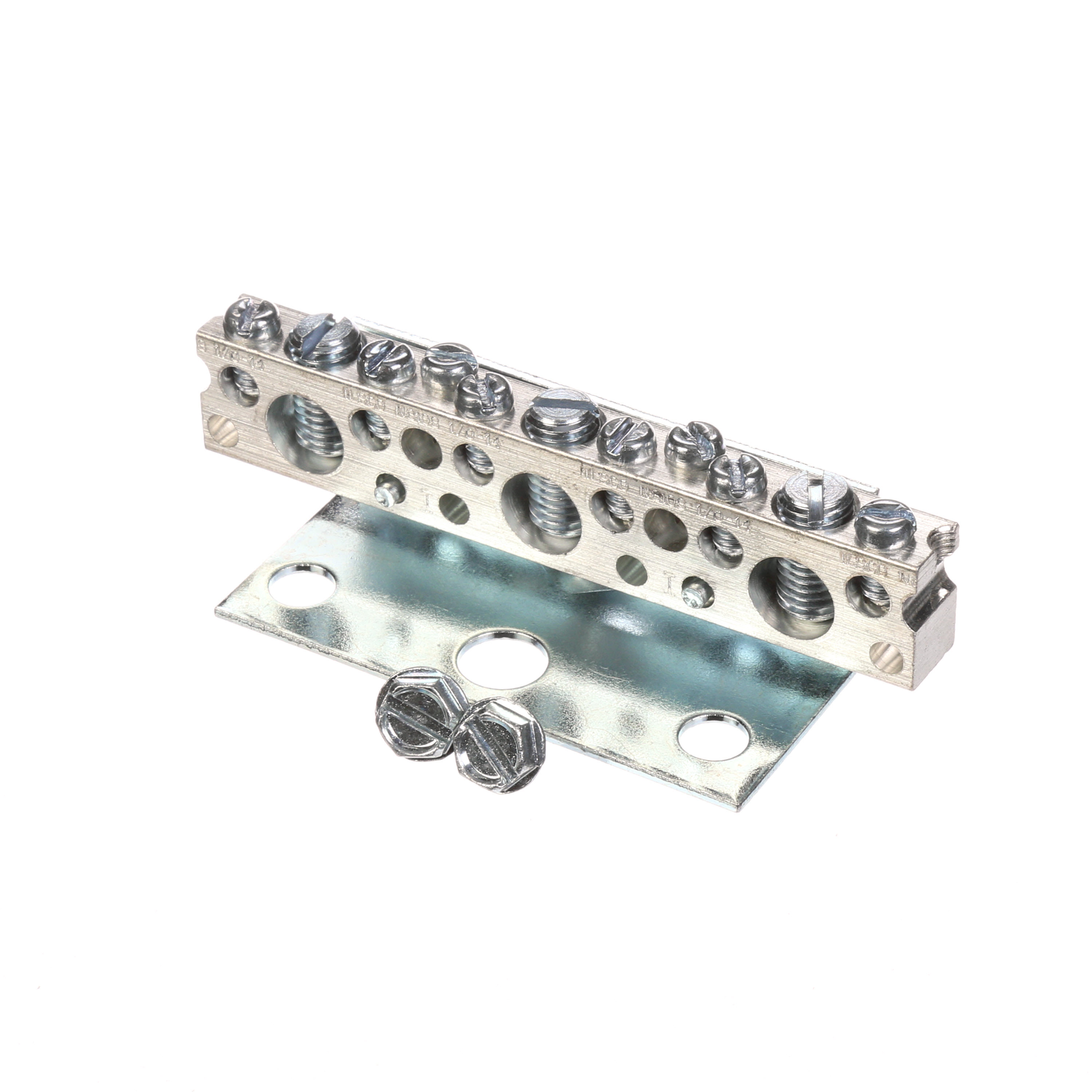Siemens Low Voltage Residential Specialty Load Centers Miscellaneous Grounding bars (Al/Cu). Large connectors rated for (one 14-1/0, or 2-3 14-10), small connectors rated for (one 14-6 or two #14-12) length 3-1/2 IN. Connectors 8 small and3 large.